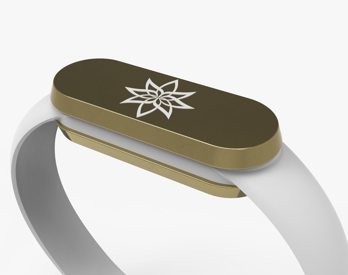 Pulsera protección EMF Ephesians 6.11 oro blanco - diseño elegante estrella mágica